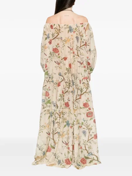 Rochie maxi Into The East cu model floral cu imagine