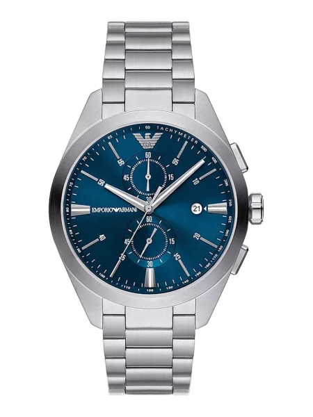 Lniany zegarek Emporio Armani szary