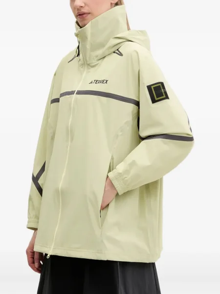 Trening Adidas alergare cu glugă cu broderie gri