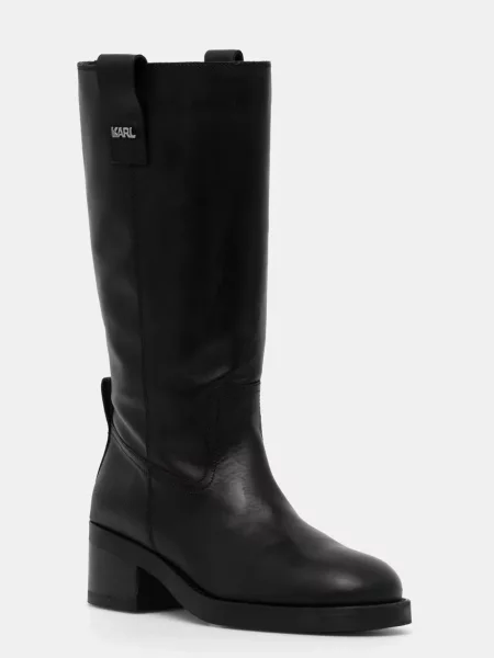 Karl Lagerfeld ghete de piele BROOKLYN femei cu drept negru