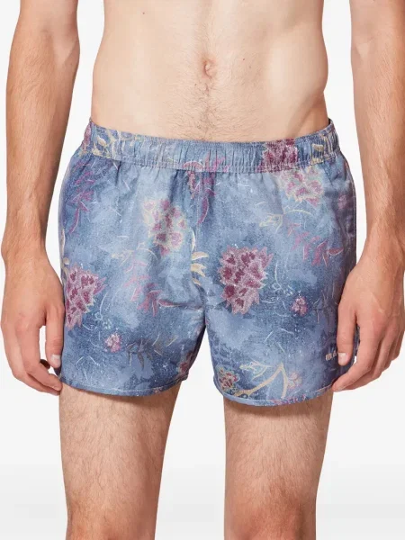 Slip de baie Marant cu model floral cu imagine albastru