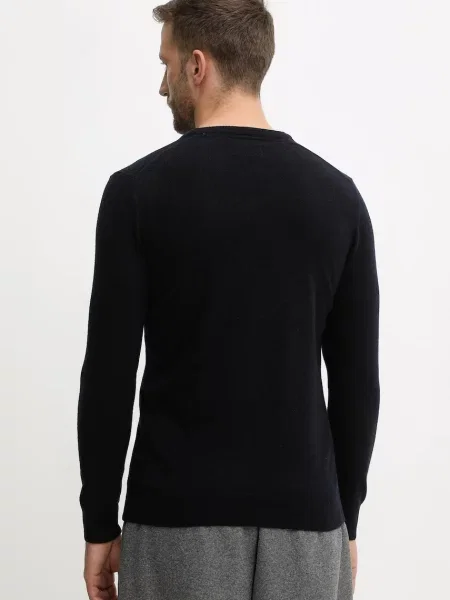 Barbour sweter wełniany granatowy