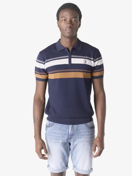 KOROSHI Tričko marine modrá / pueblo bílá