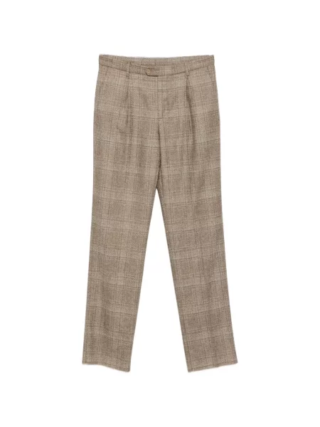 Pantaloni Etro în carouri maro