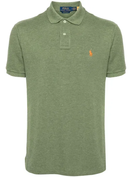 Siuvinėtas marškinėliai Polo Ralph Lauren žalia