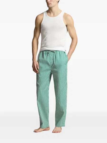 Ριγέ δερμάτινος κάλτσες Polo Ralph Lauren με κορδόνι μαύρο