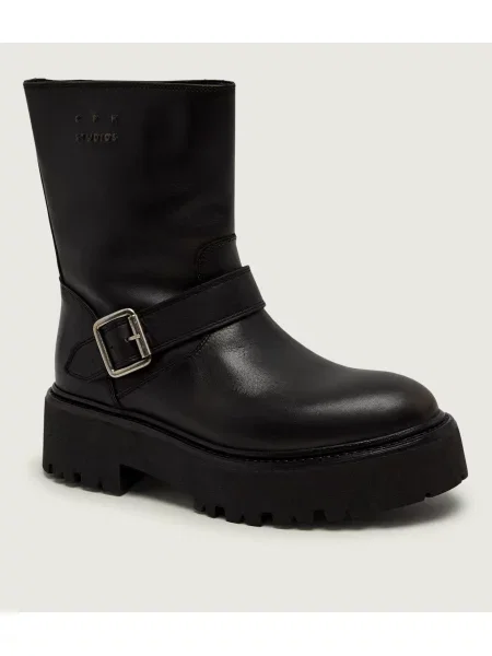 COPENHAGEN STUDIOS De piele botine cu platformă negru
