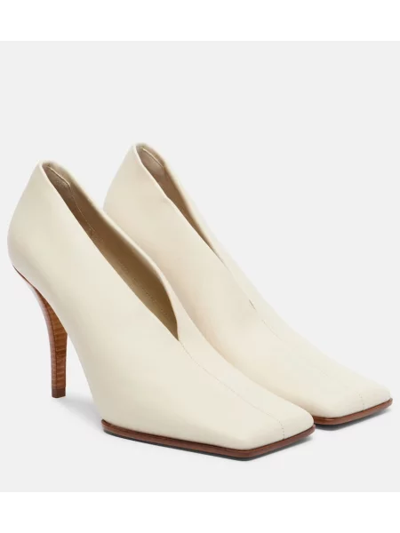 Pantofi cu toc Alaïa din piele alb