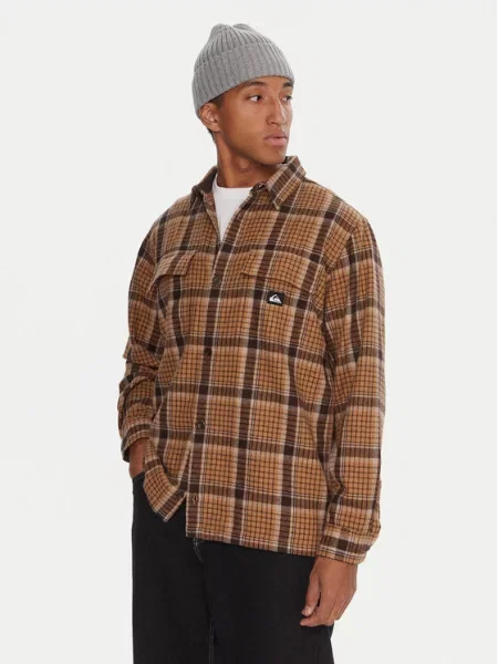 Quiksilver Πουκάμισο Yankee Comfort Fit καφέ