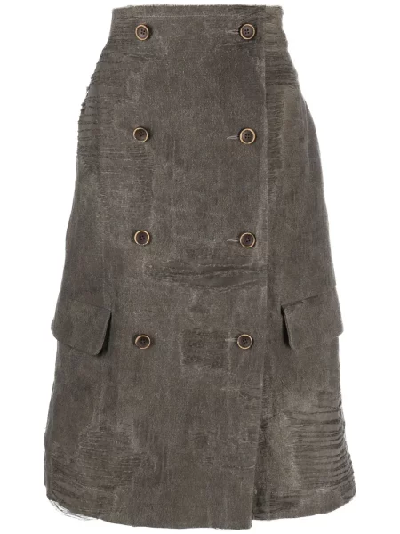 Top Uma Wang zdrențuiți gri