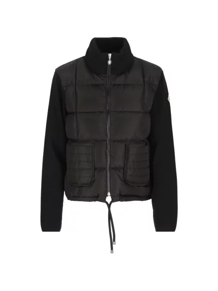 Matlasat cardigan Moncler negru