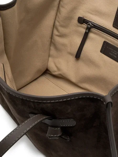Geantă Gianni Chiarini din piele de căprioară maro