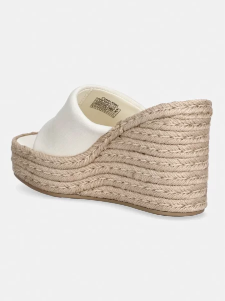 Calvin Klein Espadryle Wedge Espad 70 Canvas Mg Kremowy beżowe