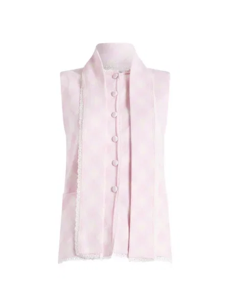 Kamizelka House Of Sunny koronkowa różowa