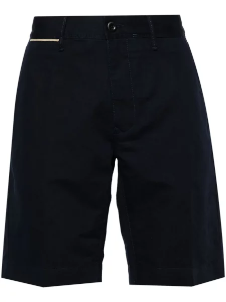 Pantaloni chino Incotex cu broderie de in albastru