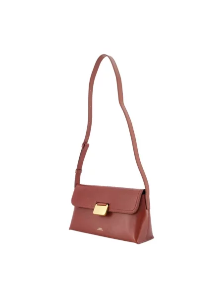 Torebka crossbody A.p.c. skórzana czerwona