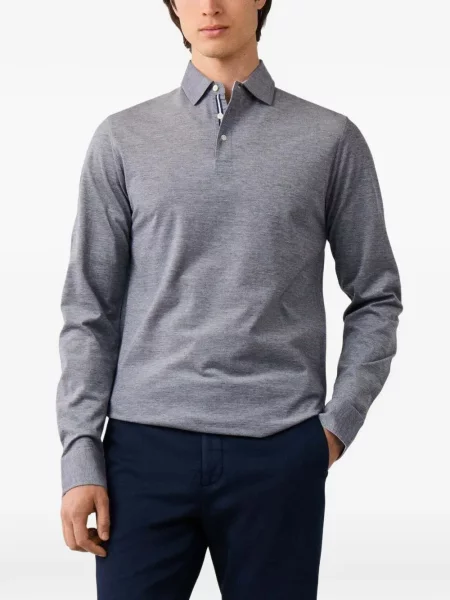 Lung tricou polo Hackett London albastru