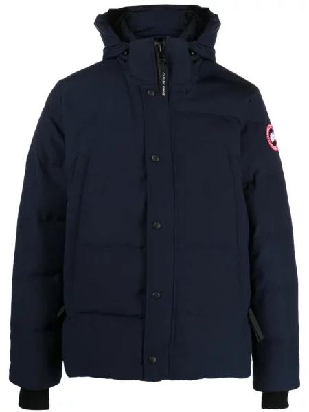 Пухено яке Canada Goose с качулка синьо