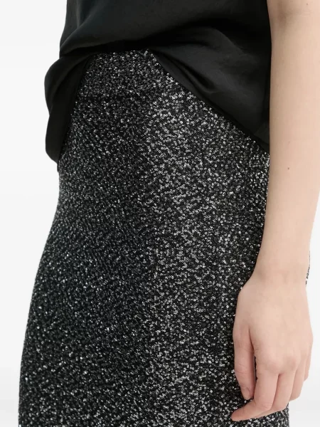 Pletené midi sukně A.l.c. po kolena šedé