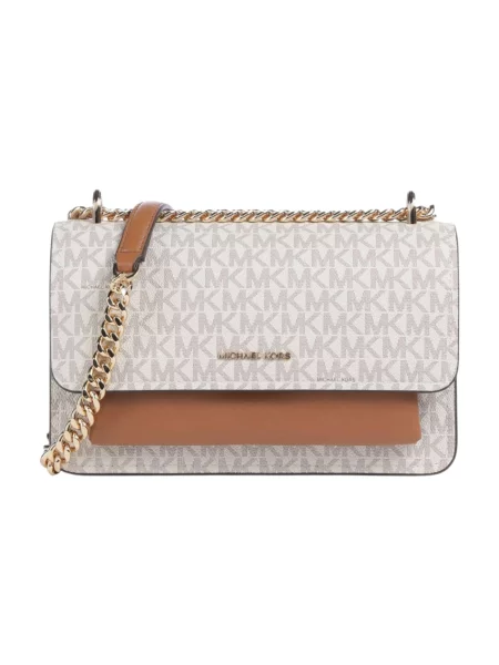 MICHAEL Michael Kors Geantă de umăr maro coniac / grej / alb murdar bej