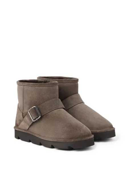Botine Brunello Cucinelli cu cataramă maro