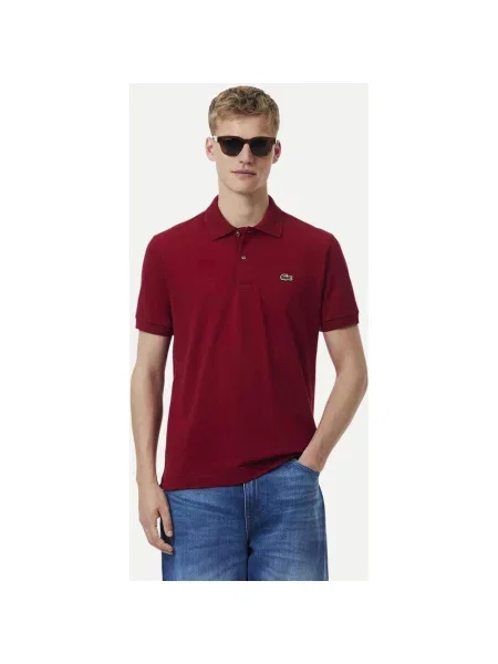 Koszulka polo Lacoste Classic Fit LIGHT z krótkim rękawem bordowa XS czerwona