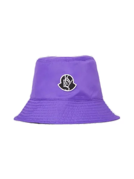 Kapelusz Moncler z logo fioletowy