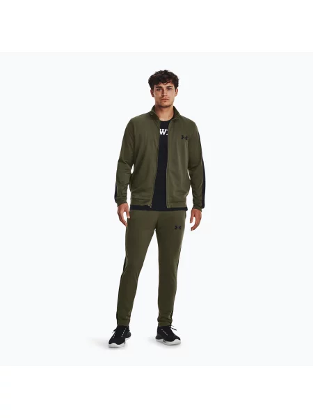 Dzianinowy komplet dresowy Under Armour garniturowy zielony