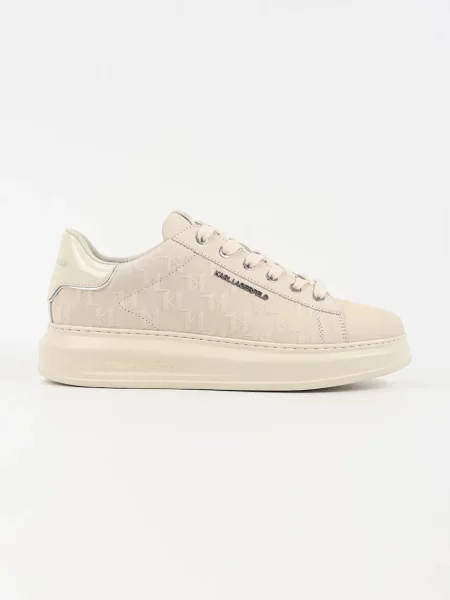 Sneakerși Karl Lagerfeld din nubuc bej