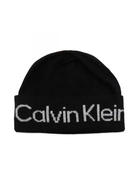 Calvin Klein Căciulă cu adaos de lână și cașmir negru