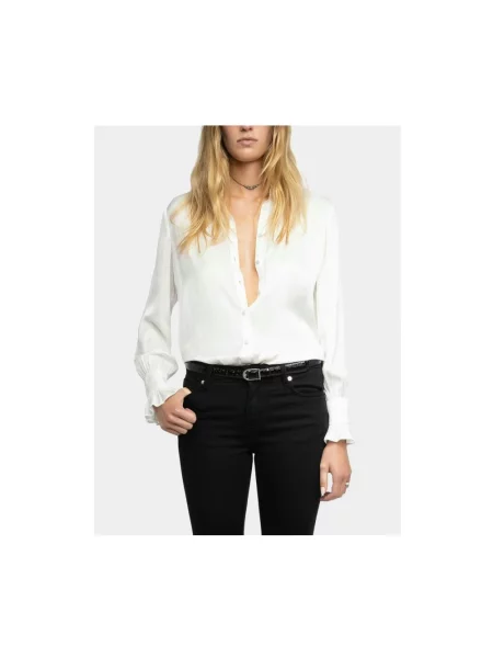 Satynowa koszula Zadig&voltaire biała