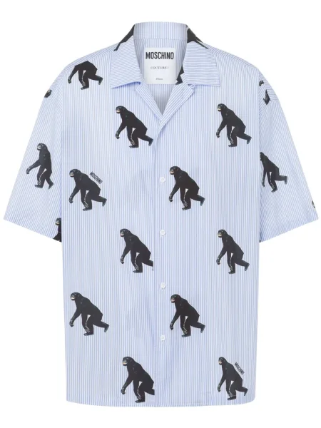 Cămașă Moschino cu imagine albastru