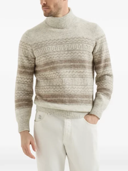 Pulover Brunello Cucinelli din jacard