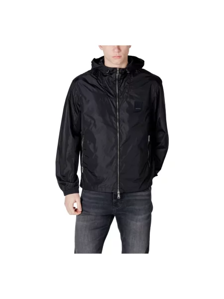 Armani Exchange Kurtki Mężczyzna L Kurtka z kapturem czarny