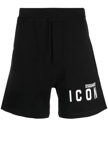 Pantaloni scurți Dsquared2 cu imagine negru