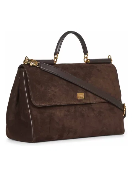 Torebka Dolce And Gabbana skórzana brązowa