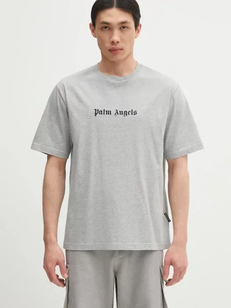 Μελανζέ μπλούζα Palm Angels με σχέδιο κλασική γκρι
