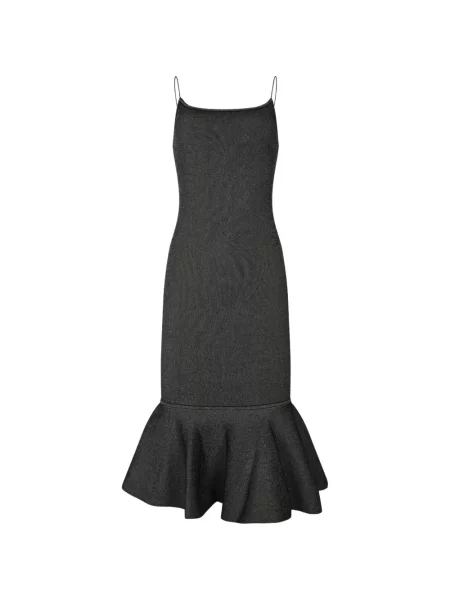 Rochie midi Jacquemus cu bretele gri
