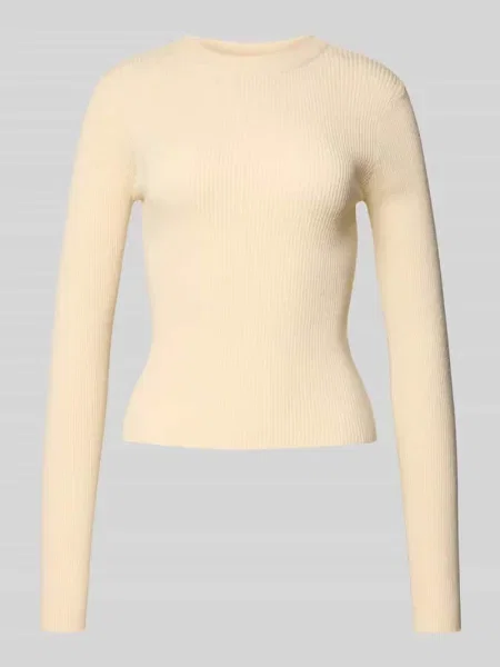 Sweter o kroju slim fit z dzianiny z mieszanki model ‘MIRA’ Pieces