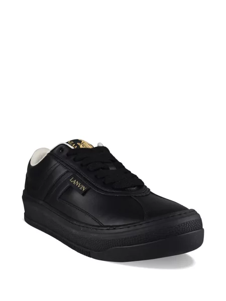 Sneakerși Lanvin din piele cu autograf negru