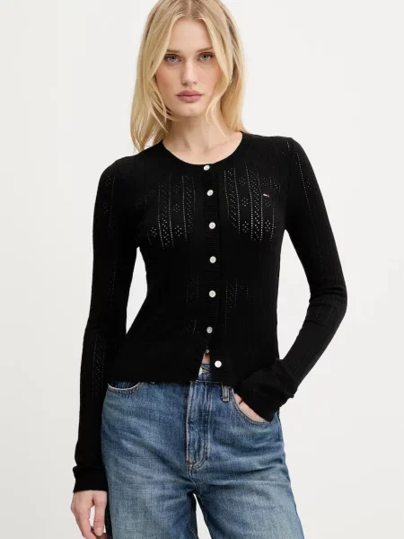 Tommy Jeans cardigan light negru