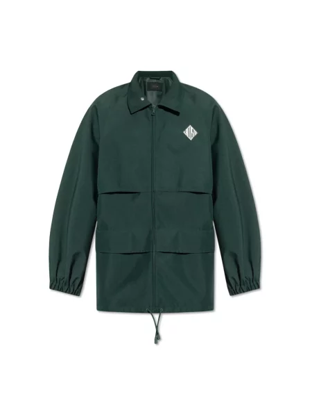 Kurtka Lacoste z logo zielona