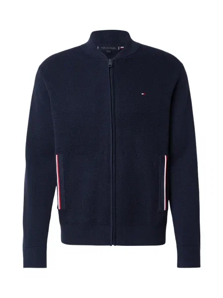 TOMMY HILFIGER Kardigan modrá / červená bílá