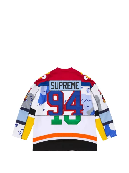 Hanorac Supreme din jerseu alb