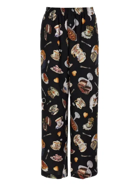 Pantaloni Moschino cu imagine negru