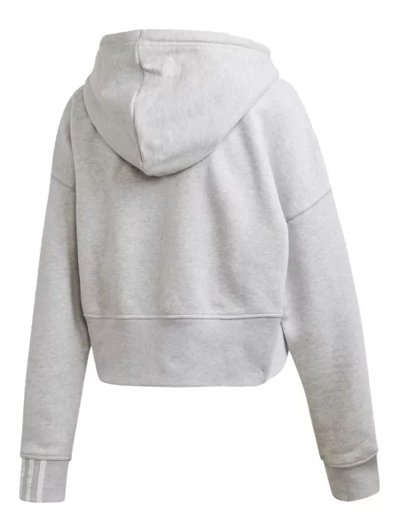 Pruhované krajkové pruhované tričko Adidas s vázáním šedé