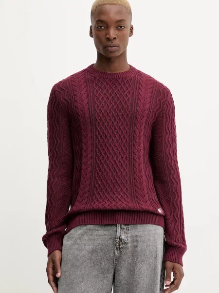 Tommy Jeans sweter lekki bordowy