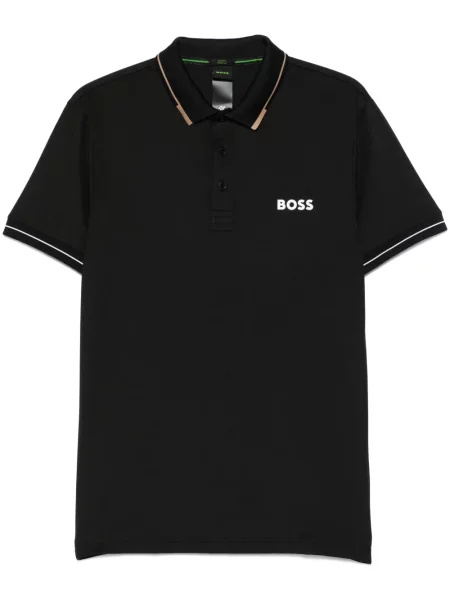 Polo Boss din jerseu negru