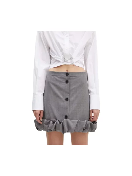 MSGM spódnica wełniana szara