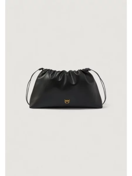 Usnjena pisemska torbica Pinko črna